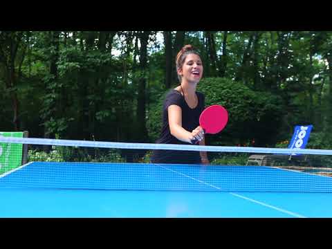 JOOLA Outdoor Aluminum Table Tennis Table with Weatherproof Net Set