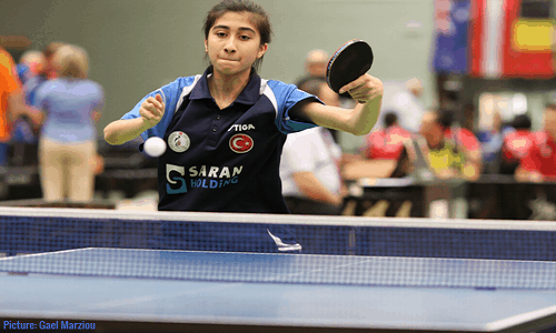 Backhand drive stroke in table tennis