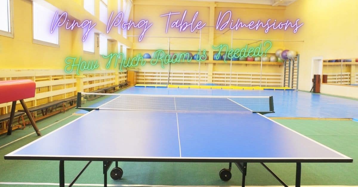 Ping Pong Table Dimensions How Much Room is Needed TABLE TENNIS ARENA