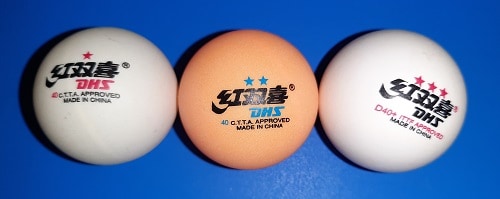 Ping pong balls of 1 star, 2 star, and 3 stars