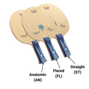Types of table tennis blade handles