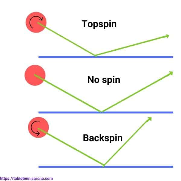 types of spin in table tennis