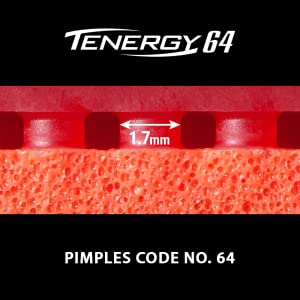 Pimple structure of tenergy 64 table tennis rubber