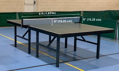 Table tennis net height measurement
