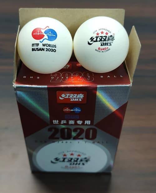 Dhs dj 40+ table tennis ball after one month use