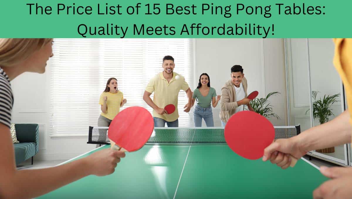 The Price List of 15 Best Ping Pong Tables (2024) Quality Meets