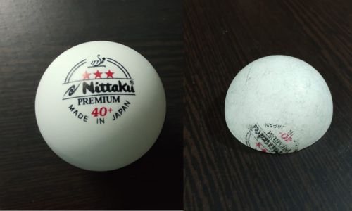 Nittaku premium gets separated into two pieces